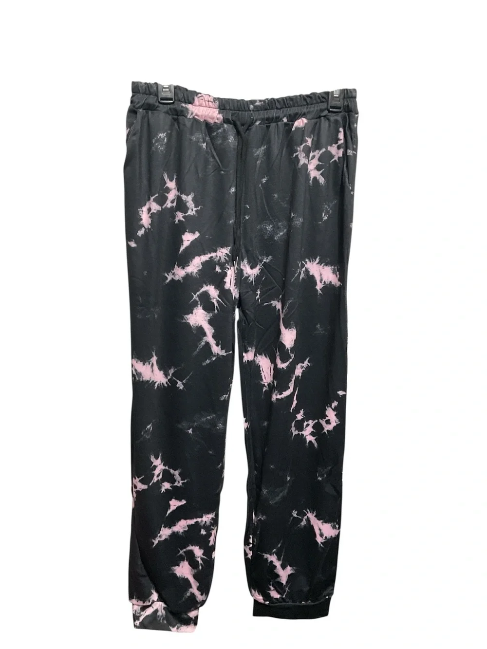 NWT Black & Pink Tie Dye Lounge Set Size L | Soft Long Sleeve Top + Jogger Pants - Picture 6 of 6